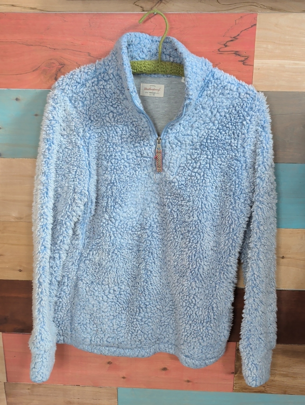 Weatherproof Baby Blue Sherpa Half-Zip Turtleneck Pullover